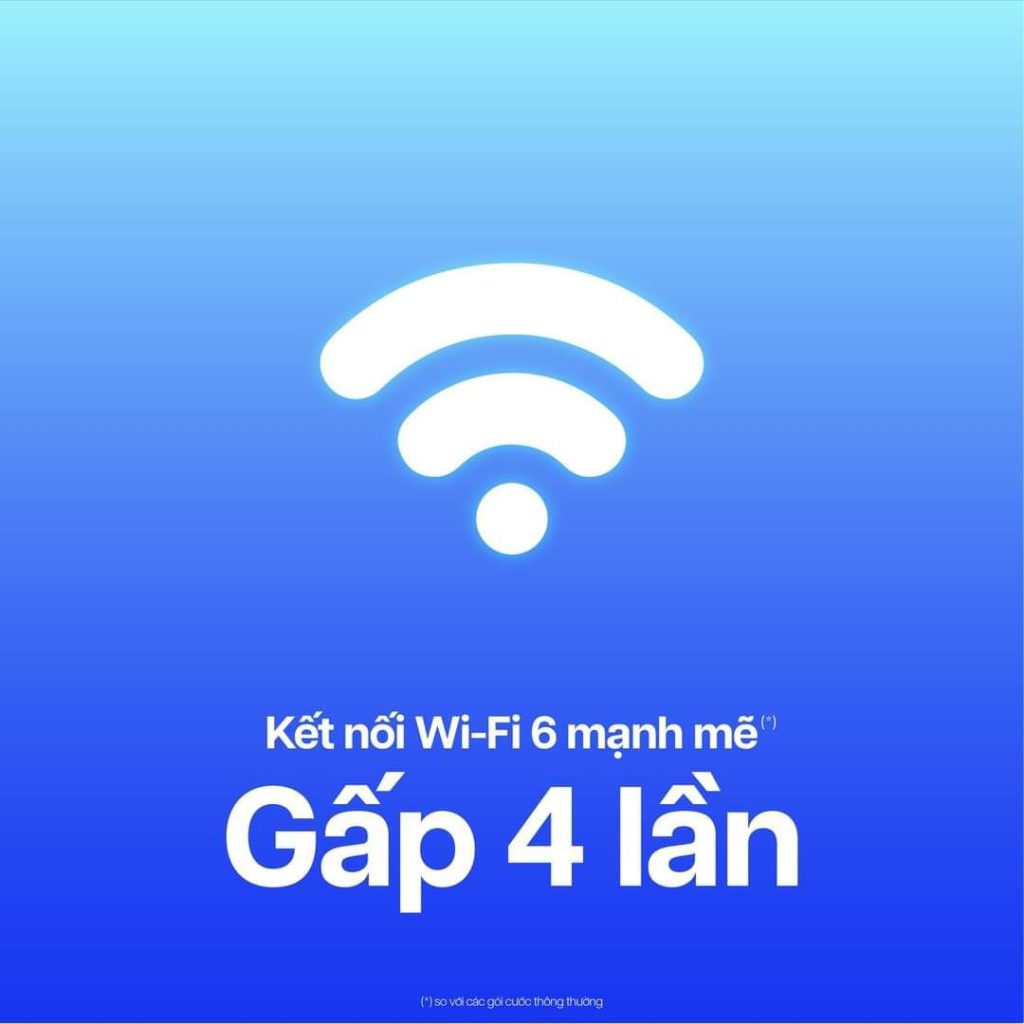 Hỗ trợ WiFi 6 cho tốc độ đường truyền mạnh mẽ